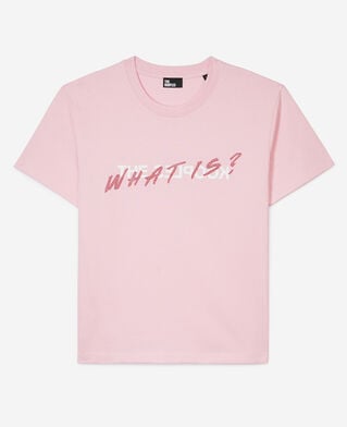The Kooples WOMEN POWDER PINK pink what is t-shirt with rhinestones