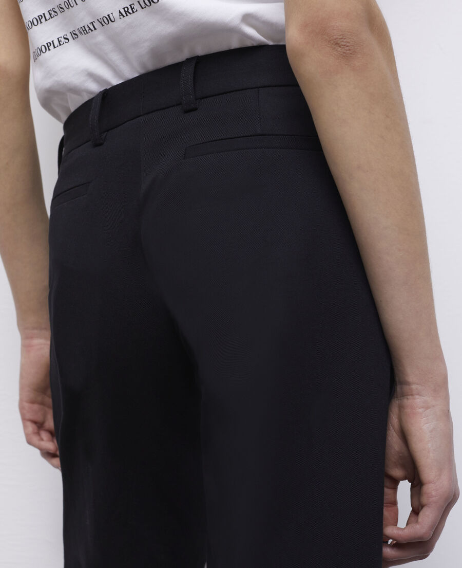 wide-leg black pants