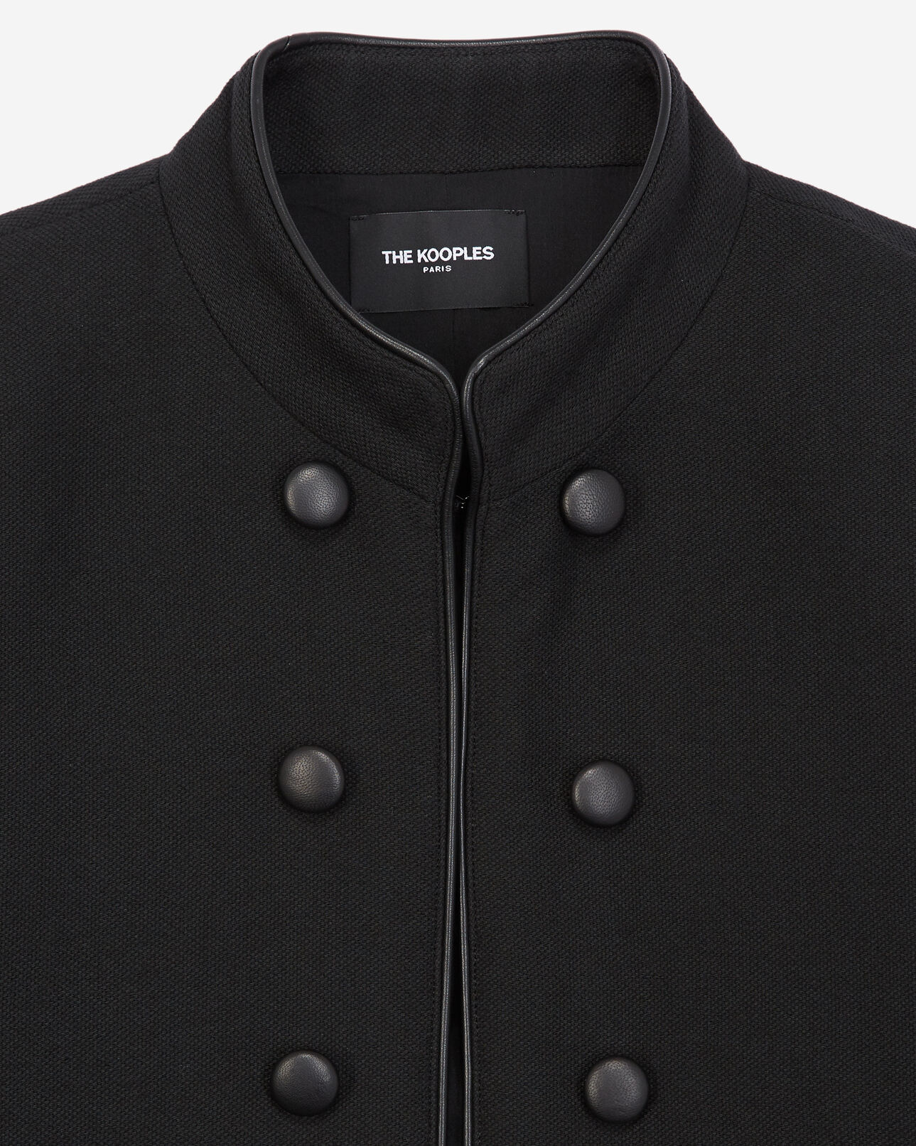 The Kooples FEMME BLACK veste coton tailleur style officier noire