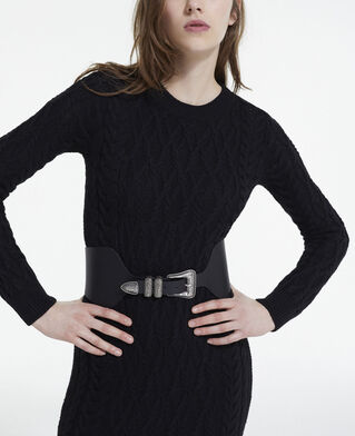 The Kooples DAMEN BLACK schwarze overknee-stiefel aus leder