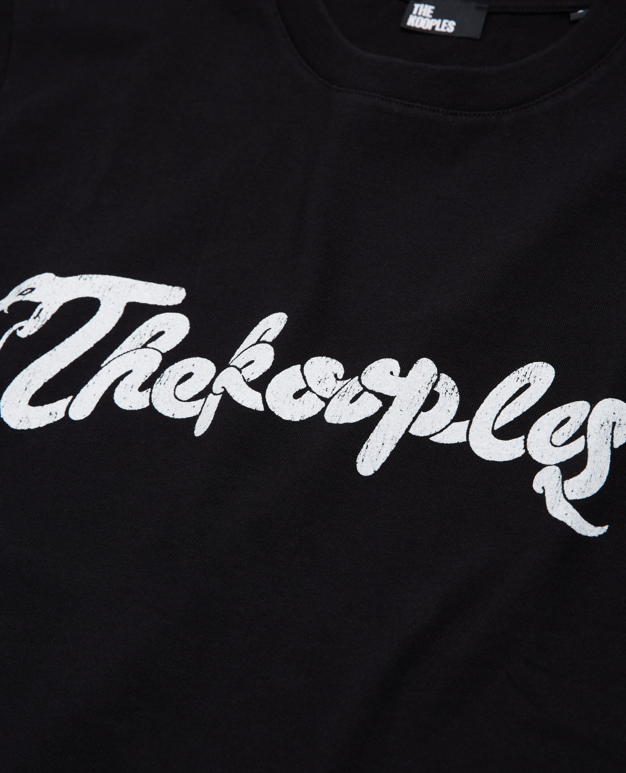 Men's black t-shirt with snake logo print, BLACK WASHED, hi-res image number null