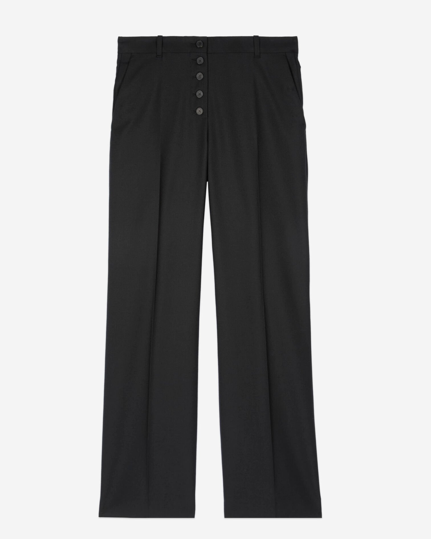 Pantalon droit noir, BLACK, hi-res image number null