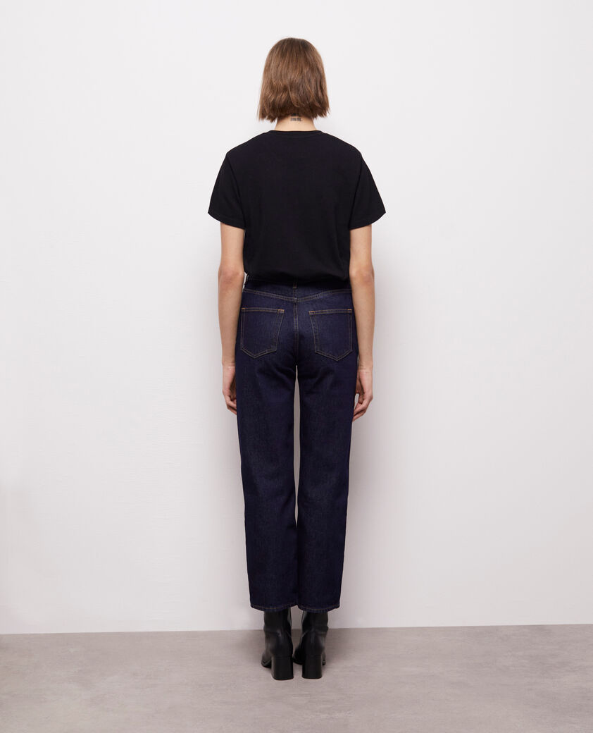 The Kooples WOMEN BLUE BRUT blue straight-cut jeans