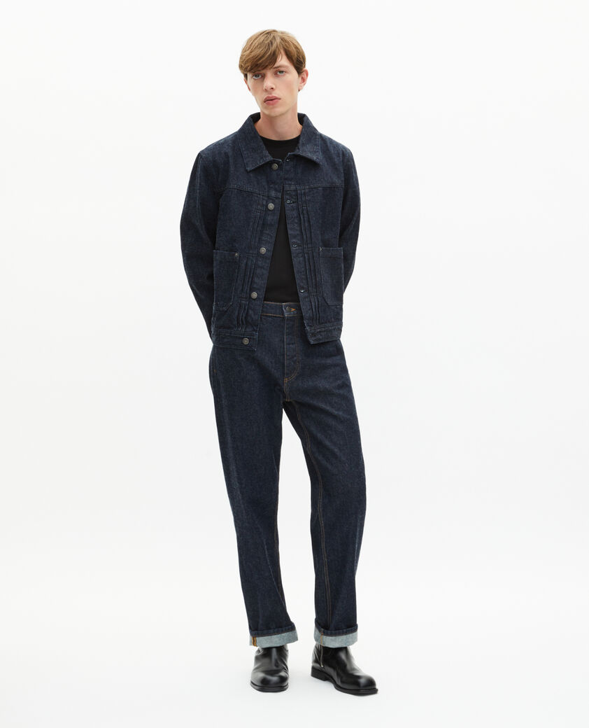 The Kooples MEN BLUE ELECTRIC dark blue denim jacket