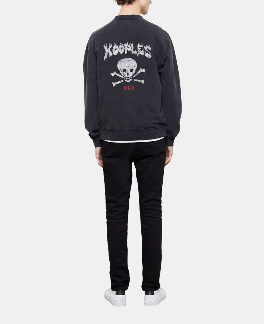 black screen print sweatshirt