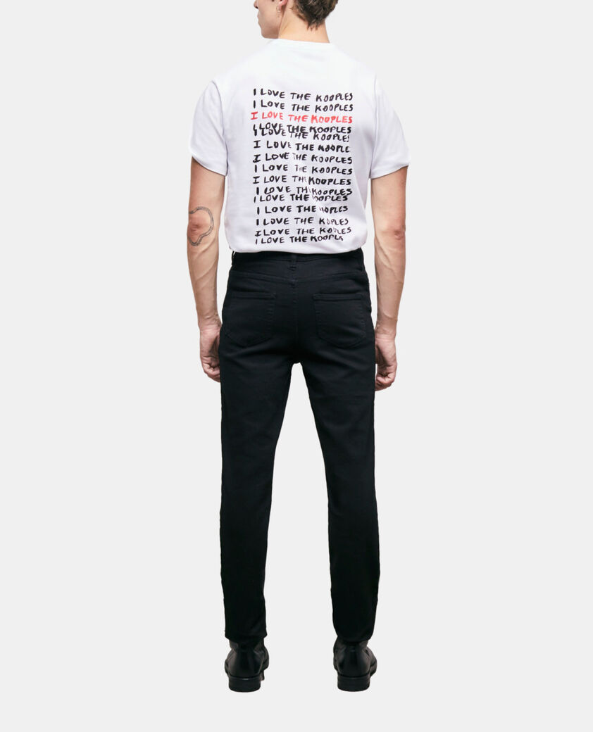 The Kooples HOMME BLACK jean slim noir