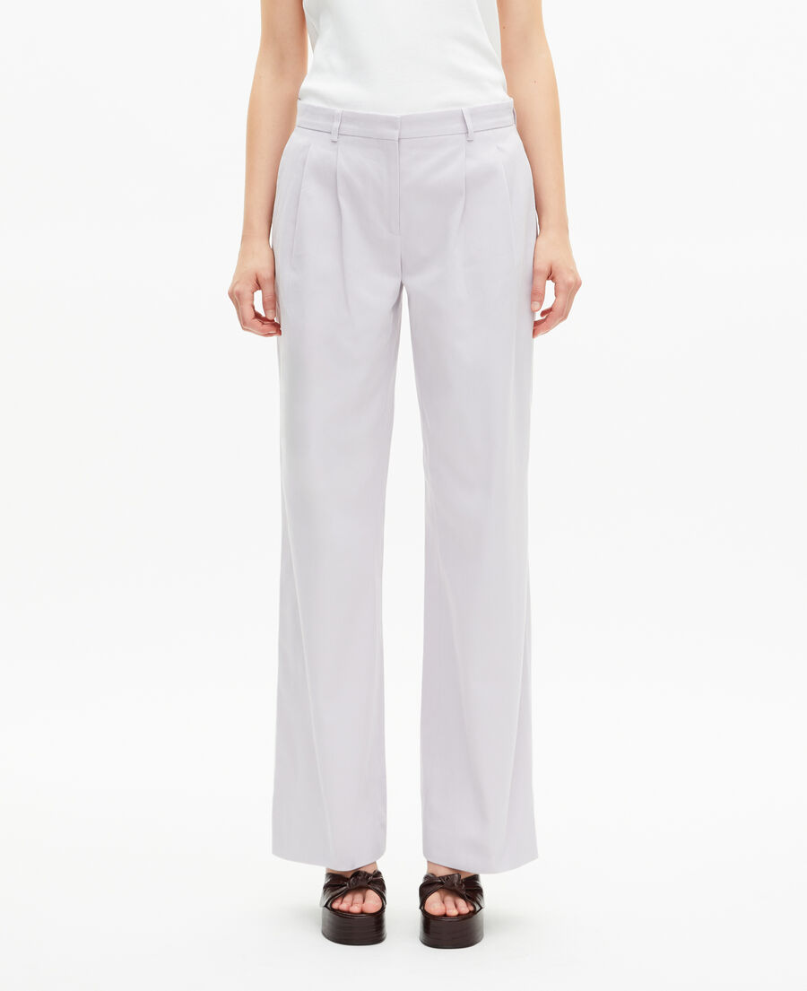 The Kooples FEMME LIGHT PURPLE pantalon de tailleur droit lilas