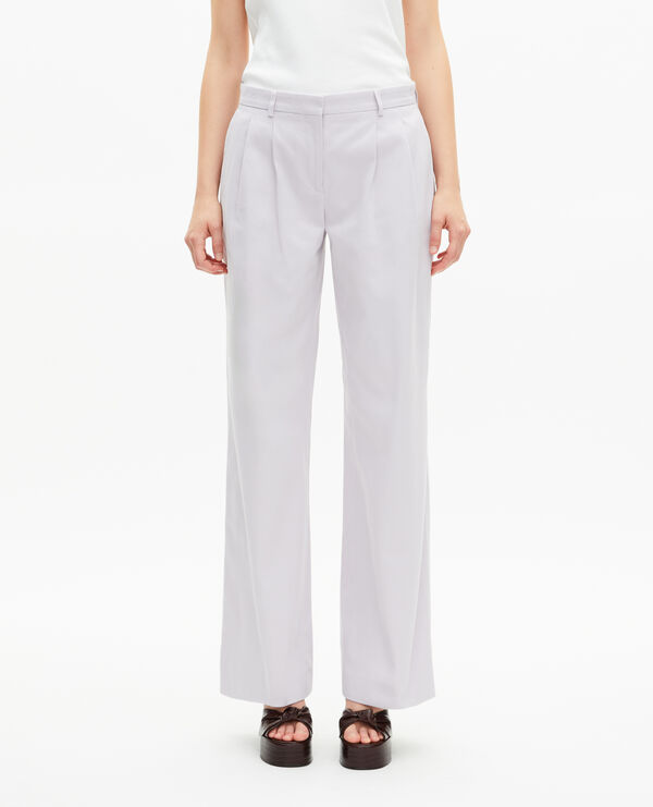 The Kooples WOMEN LIGHT PURPLE lilac straight-leg tailored pants