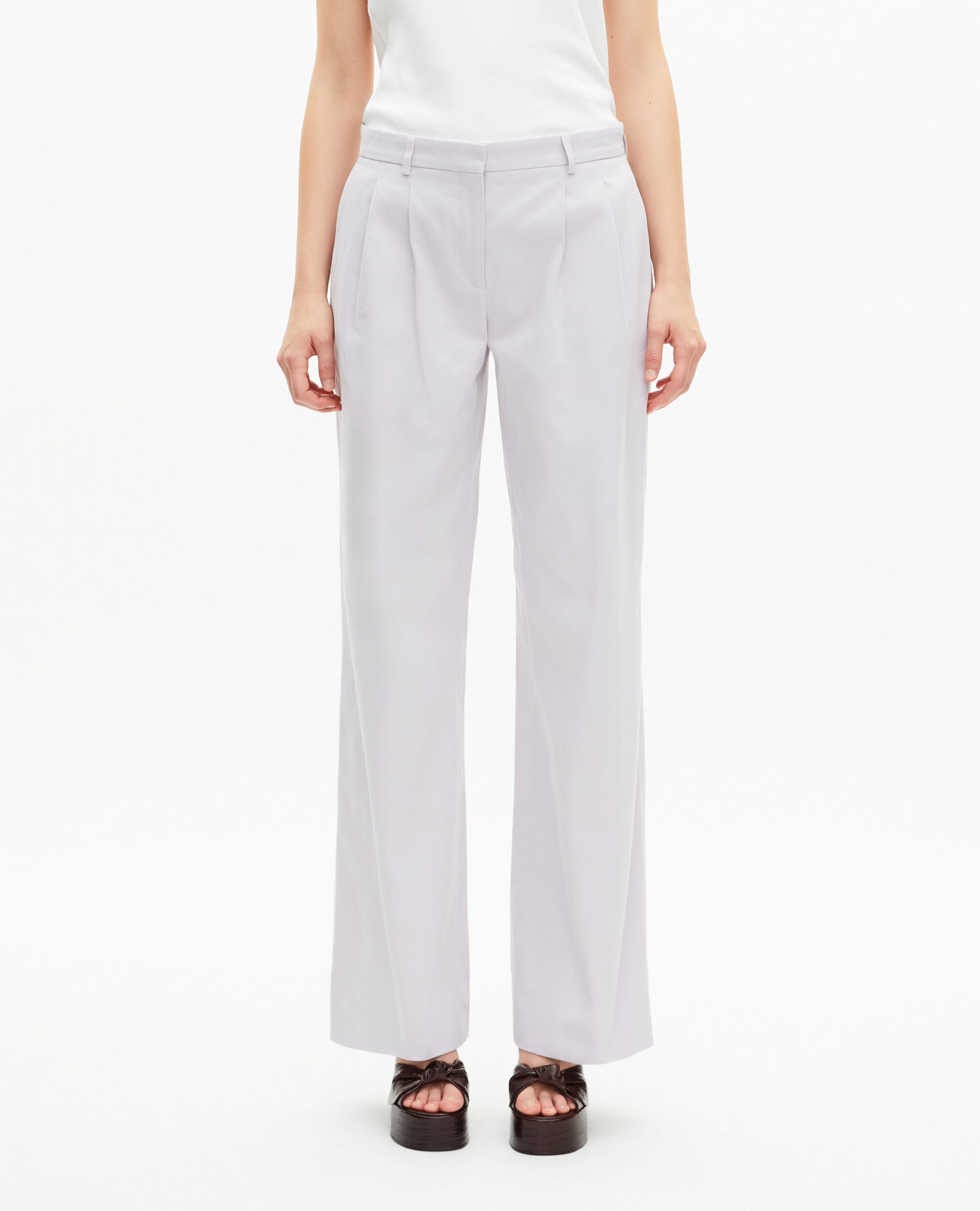 Pantalon de tailleur droit lilas, LIGHT PURPLE, hi-res image number null