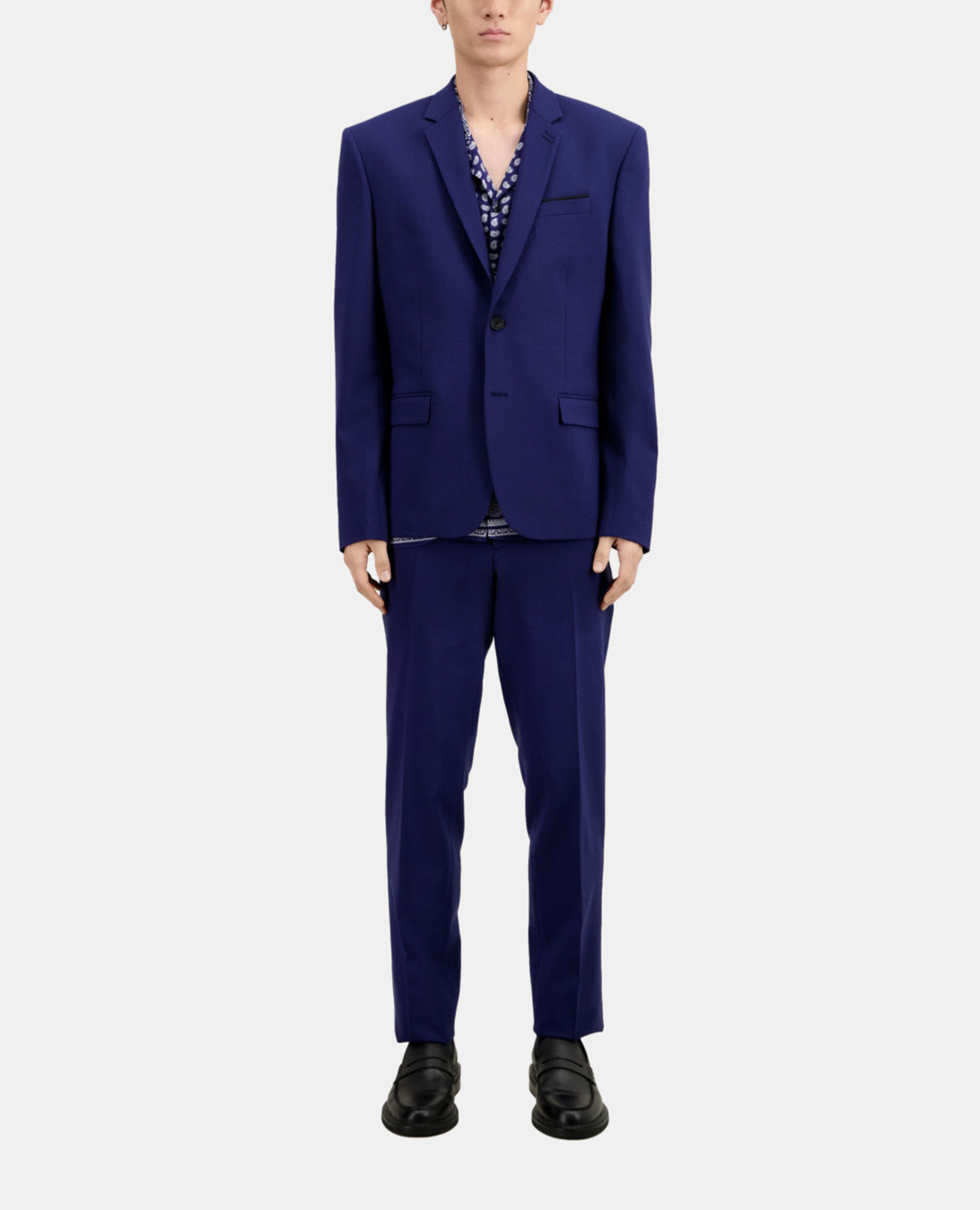 Bright blue wool suit jacket, DARK BLUE, hi-res image number null