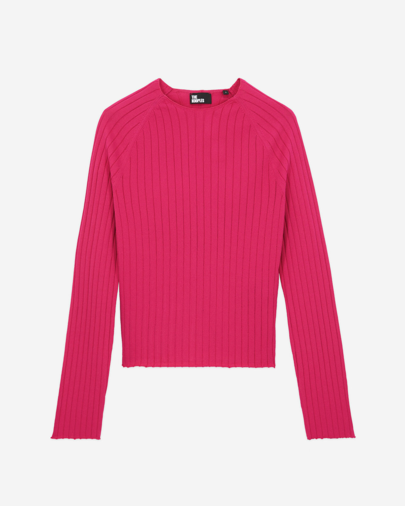 The Kooples WOMEN RASPBERRY fuchsia ribbed sweater