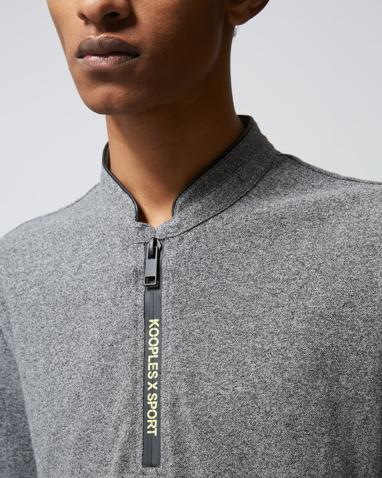 The Kooples HERREN DARK GREY MELANGE graues poloshirt