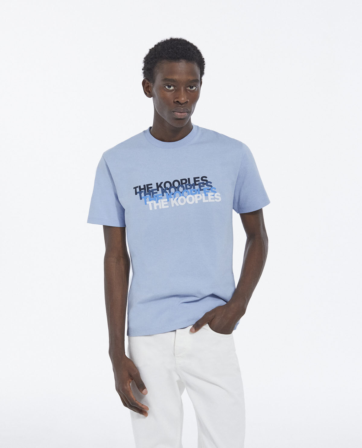 T shirt bleu ciel sales