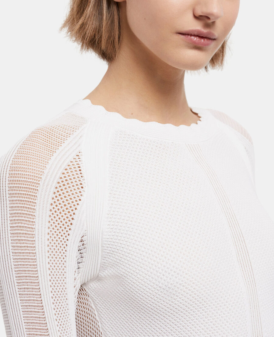 robe courte blanche en maille