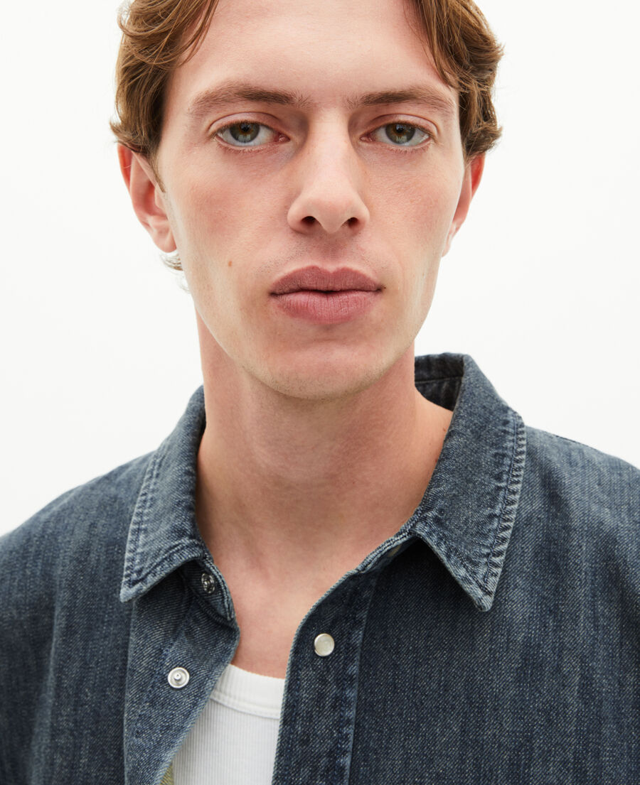 The Kooples H BLUE ELECTRIC blue denim shirt