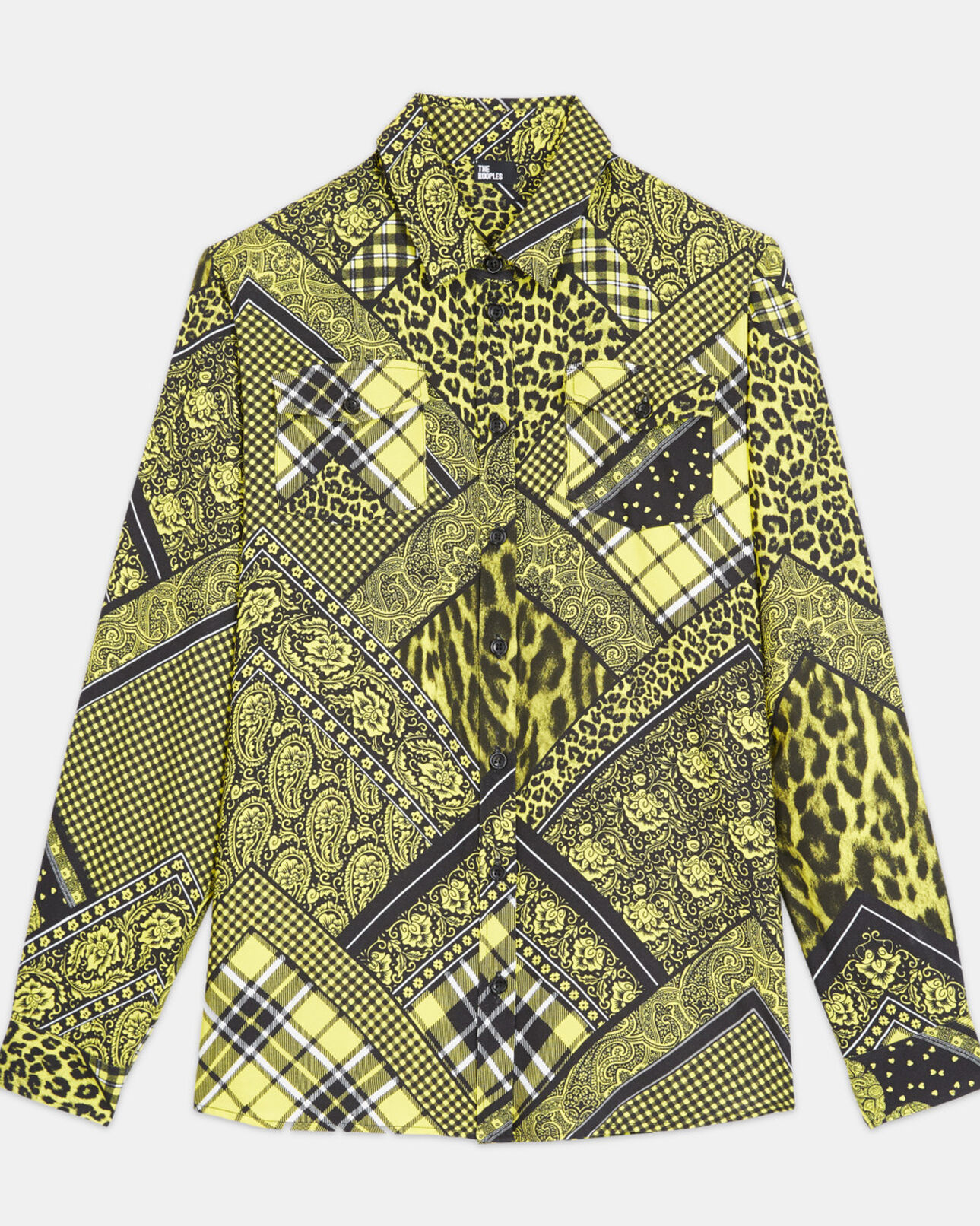 The Kooples FEMME BLACK / YELLOW chemise imprimée
