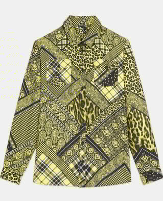 The Kooples F BLACK / YELLOW printed shirt