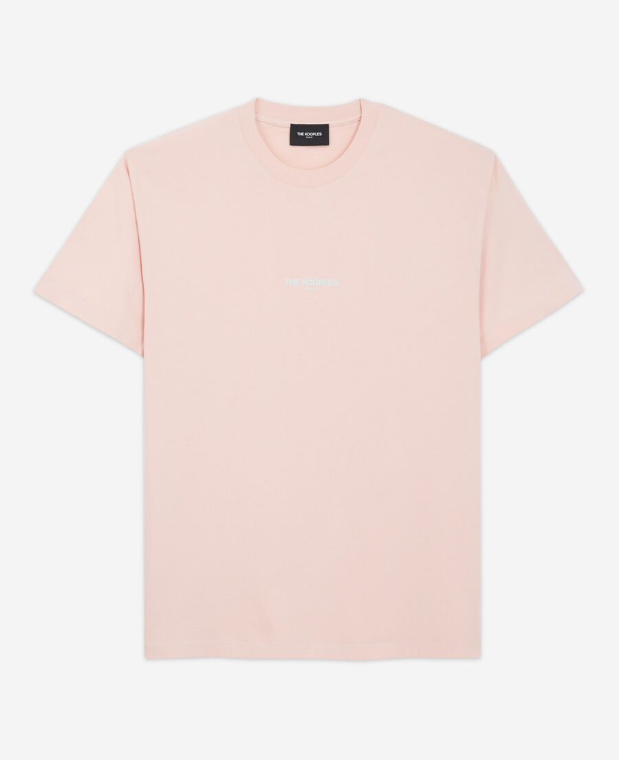 rosa t-shirt mit the kooples-kontrastlogo