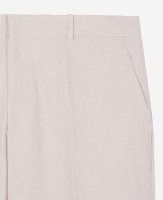 The Kooples H LIGHT BEIGE beige cotton linen suit pants
