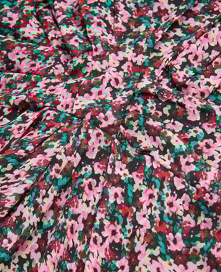 The Kooples WOMEN MULTICOLOR short printed dress with draping