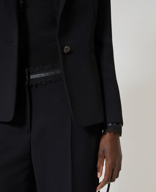 The Kooples F BLACK suit jacket with black lace band
