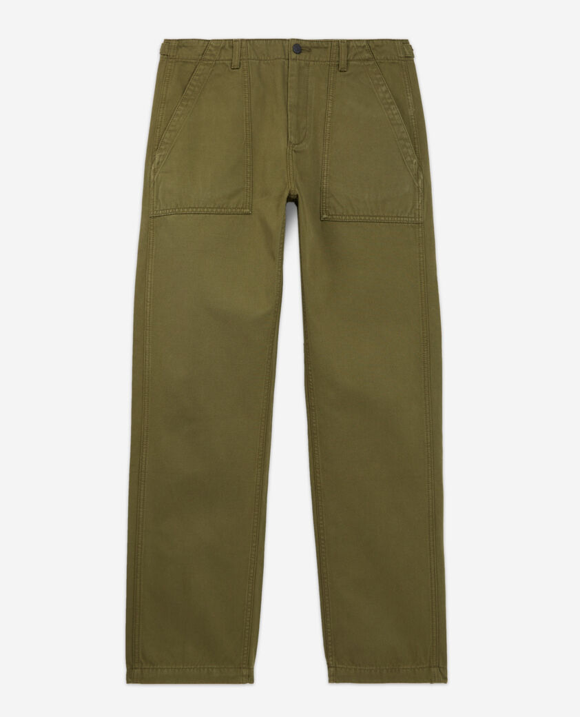 The Kooples HERREN DARK KAKI beige chinohose mit seitentaschen