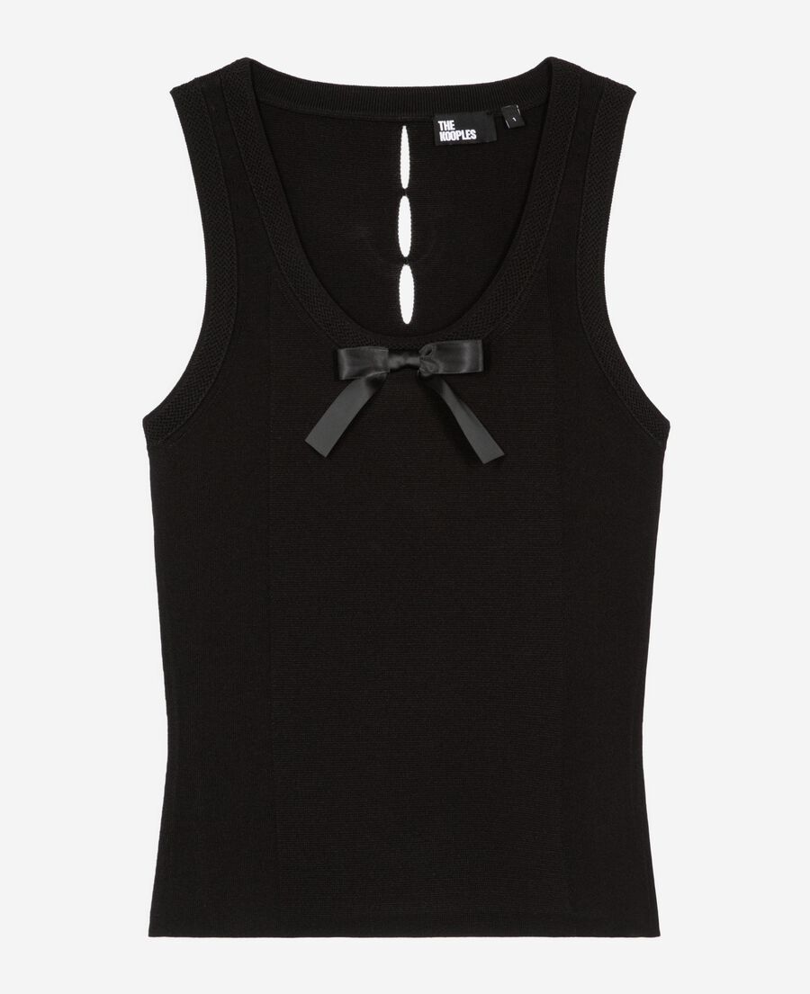The Kooples WOMEN BLACK black mesh top