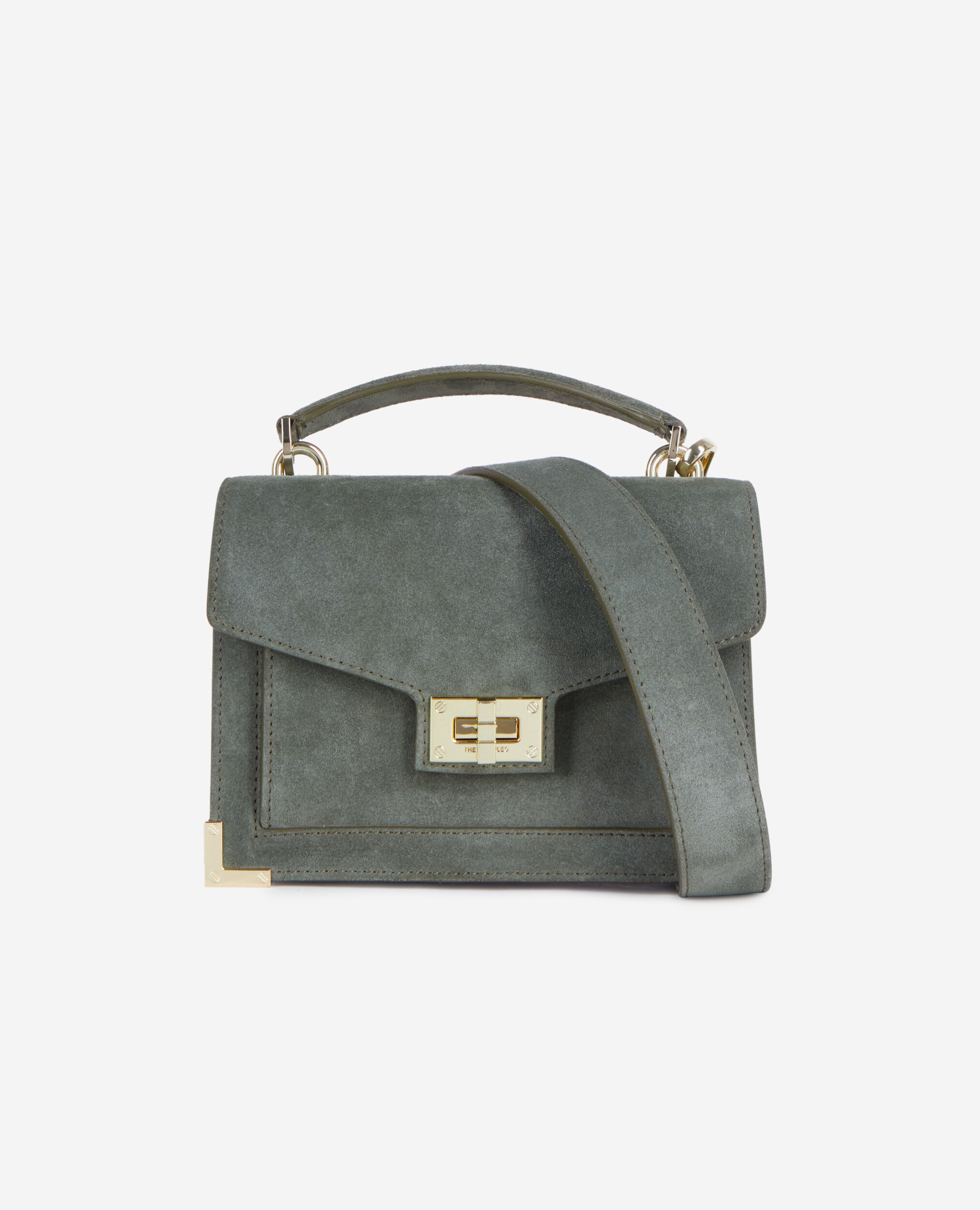 Small Emily bag in pine green leather