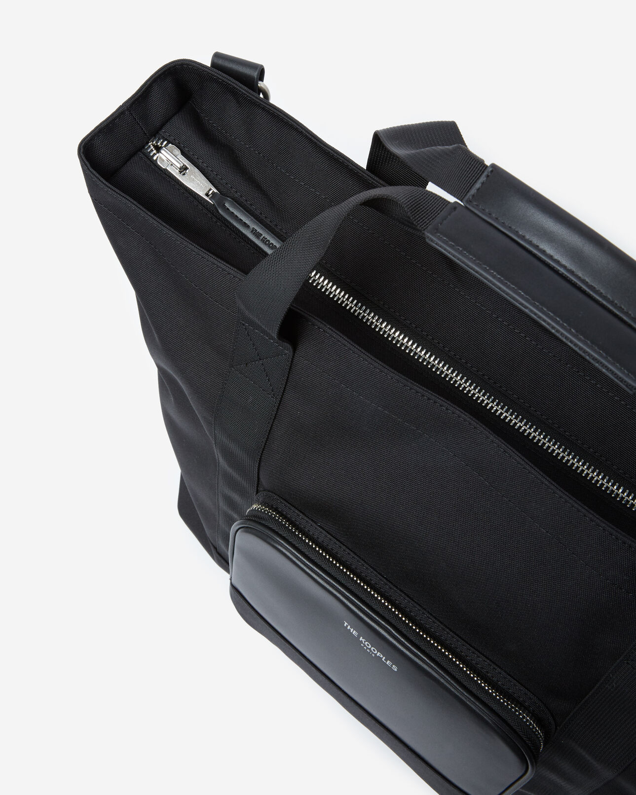 The Kooples HERREN BLACK schwarzer weekender mit kunstledertasche