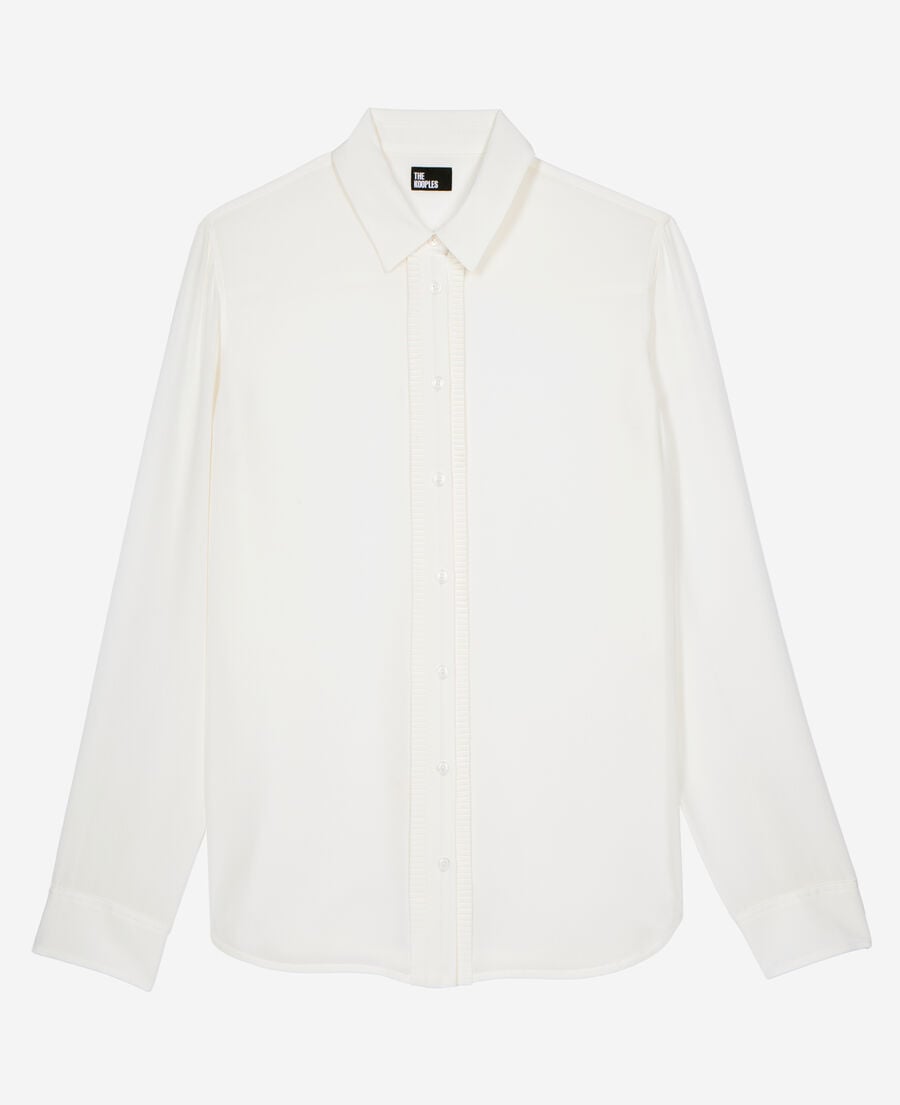 The Kooples WOMEN ECRU unbleached silk shirt