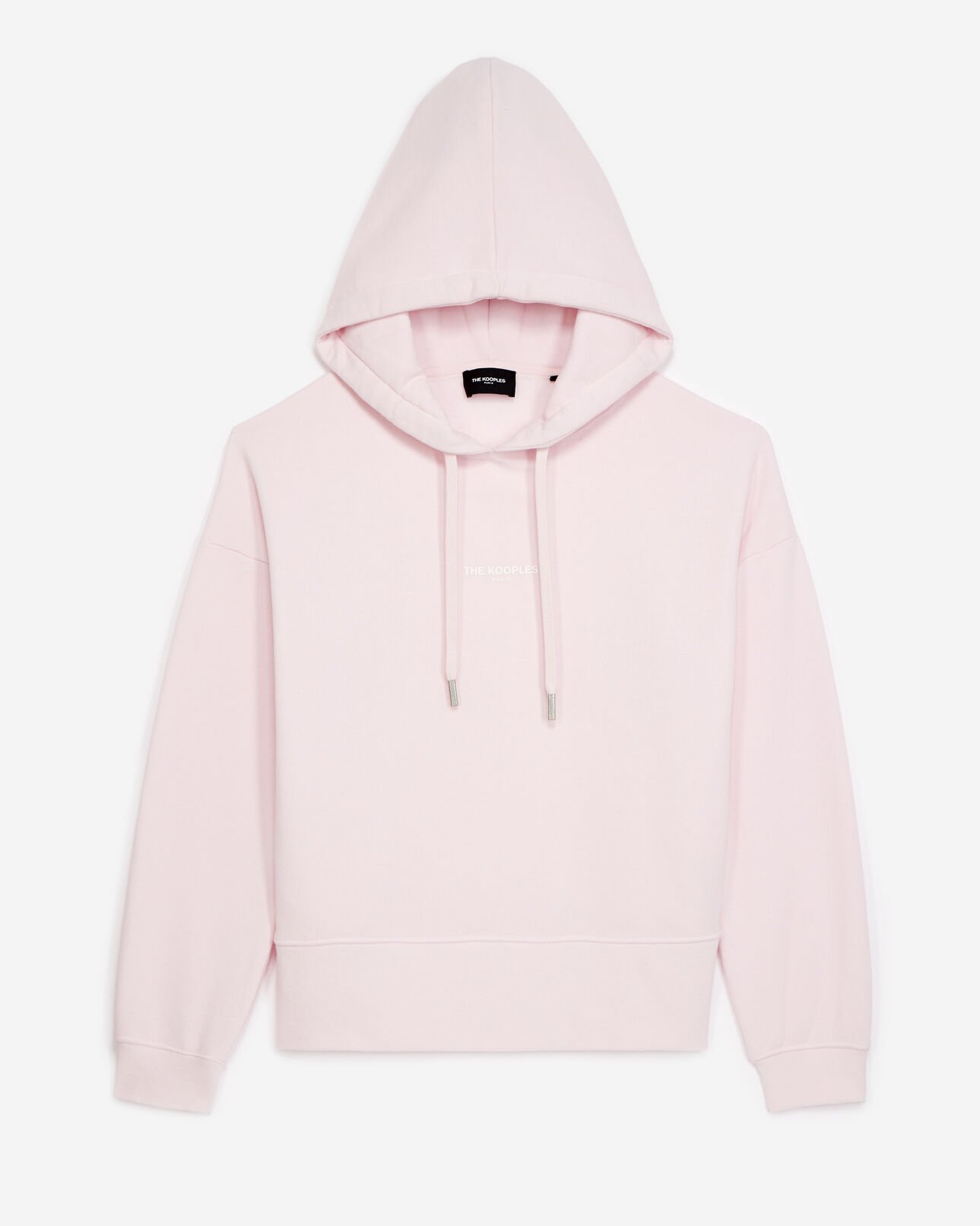 The Kooples FEMME PINK sweat rose à capuche et logo imprimé