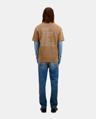 The Kooples HOMME BROWN-BEIGE t-shirt homme what is camel