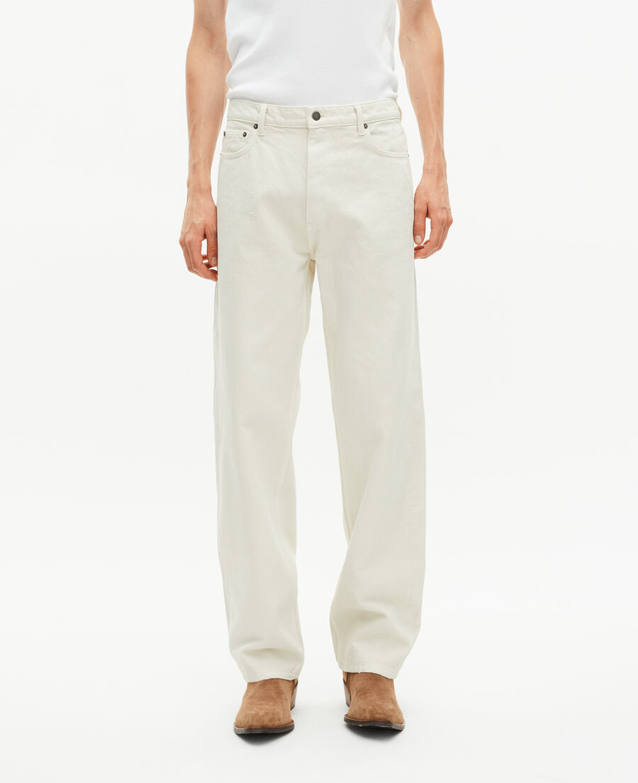 The Kooples HOMME ECRU jean droit écru