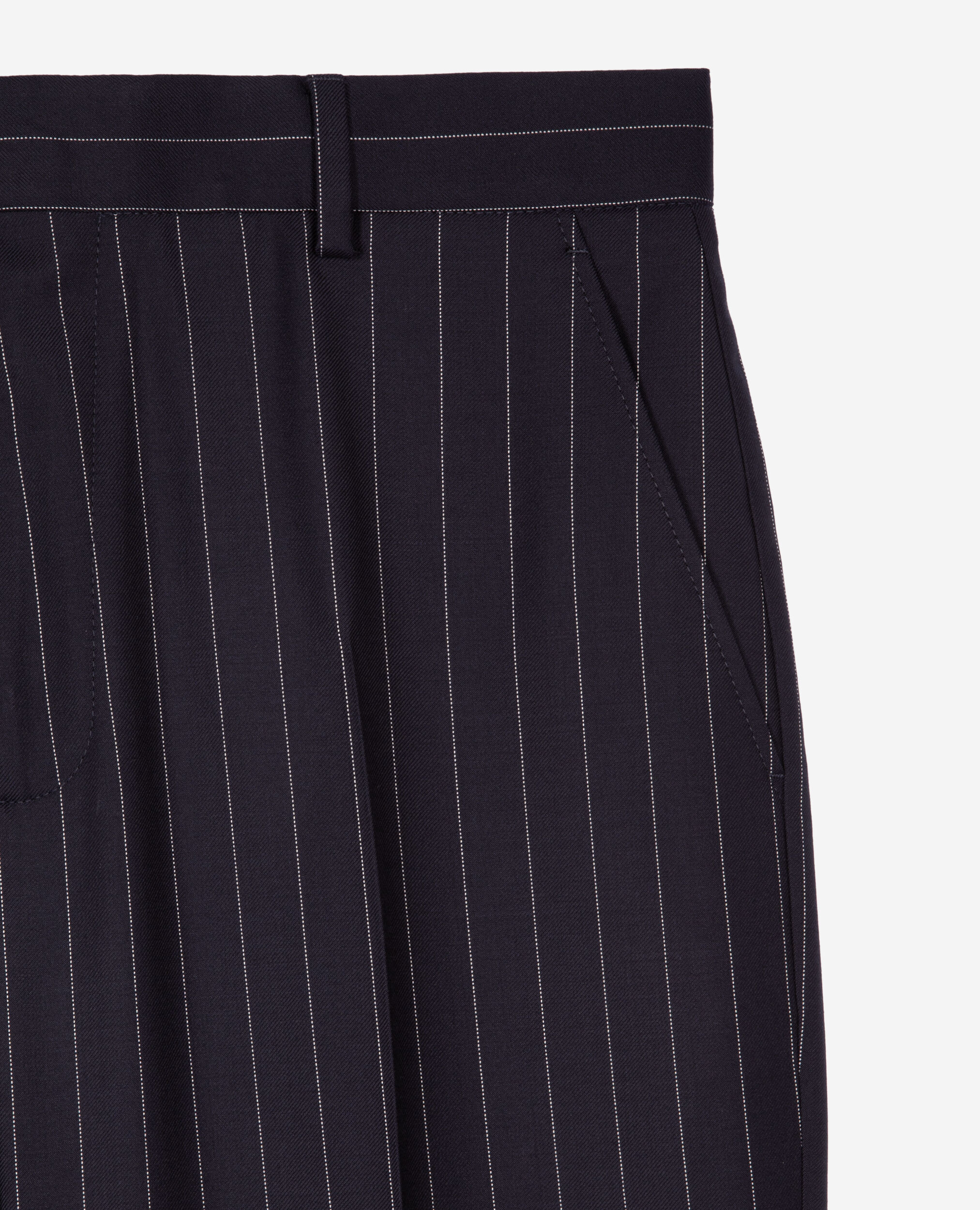 Blue striped suit pants, DARK NAVY, hi-res image number null