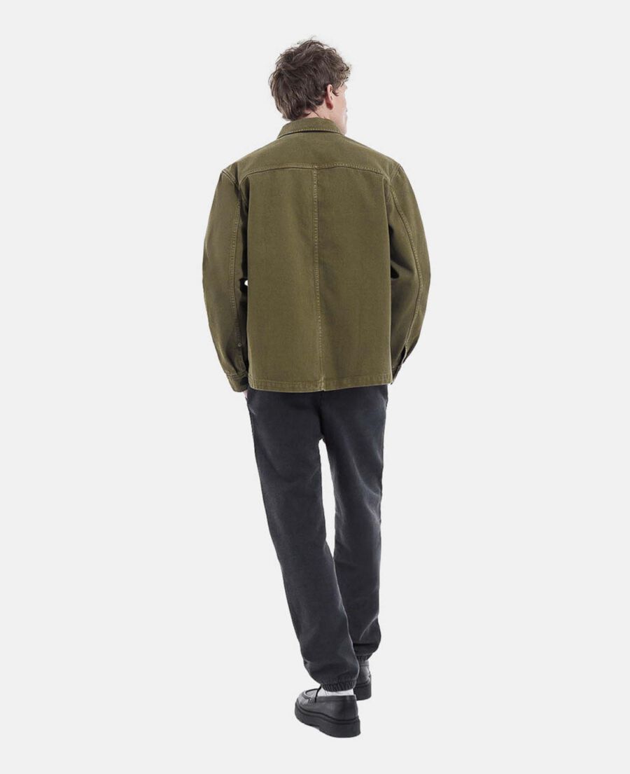 The Kooples H BLACK WASHED loose-fit black joggers with triple logo pockets