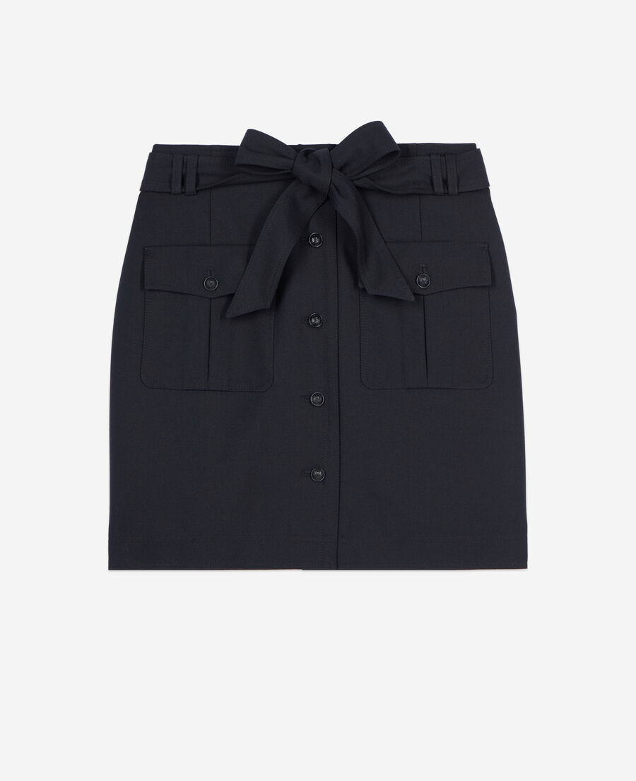 The Kooples FEMME BLACK jupe courte noire