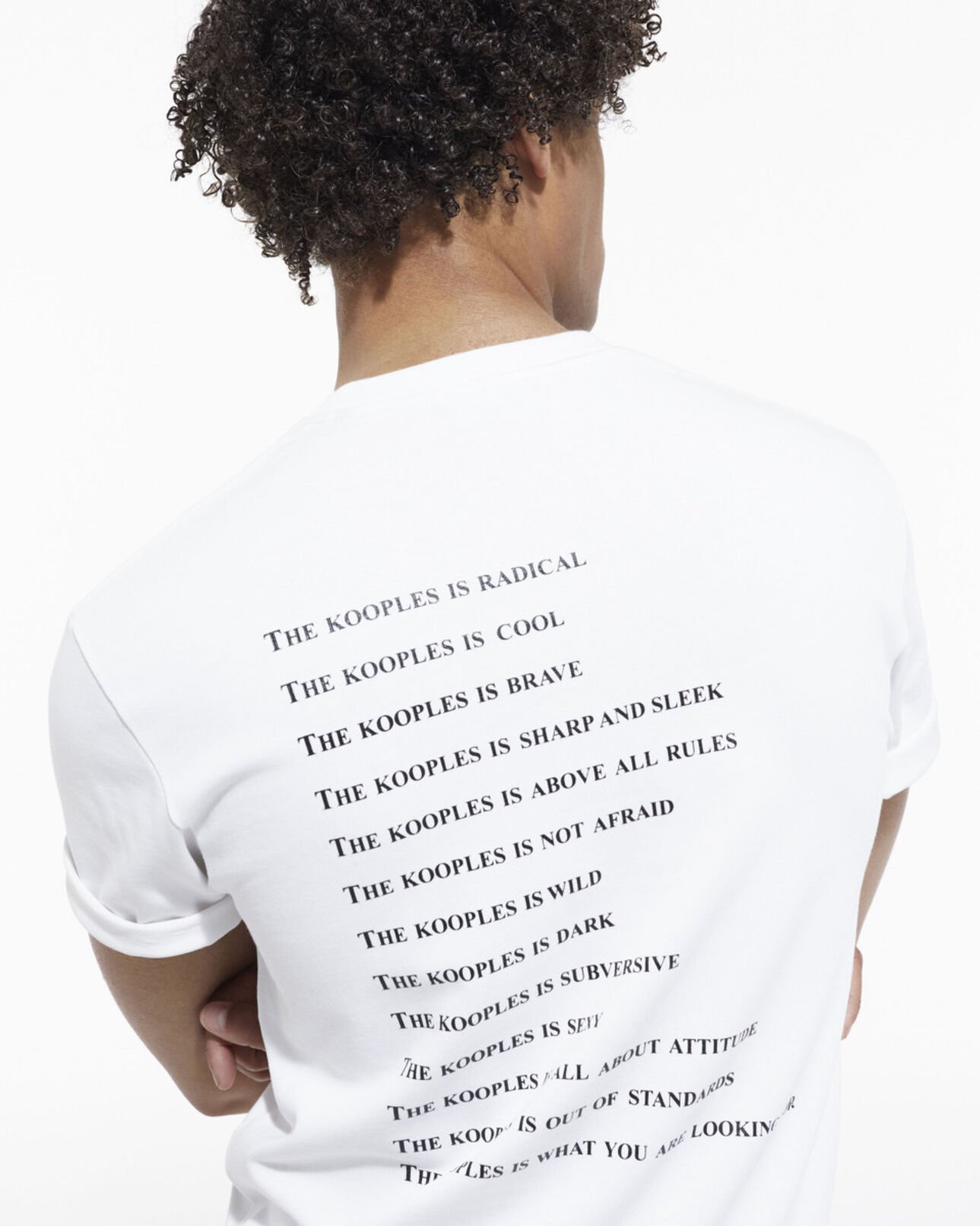 The Kooples HOMME SNOW WHITE t-shirt what is blanc et léopard