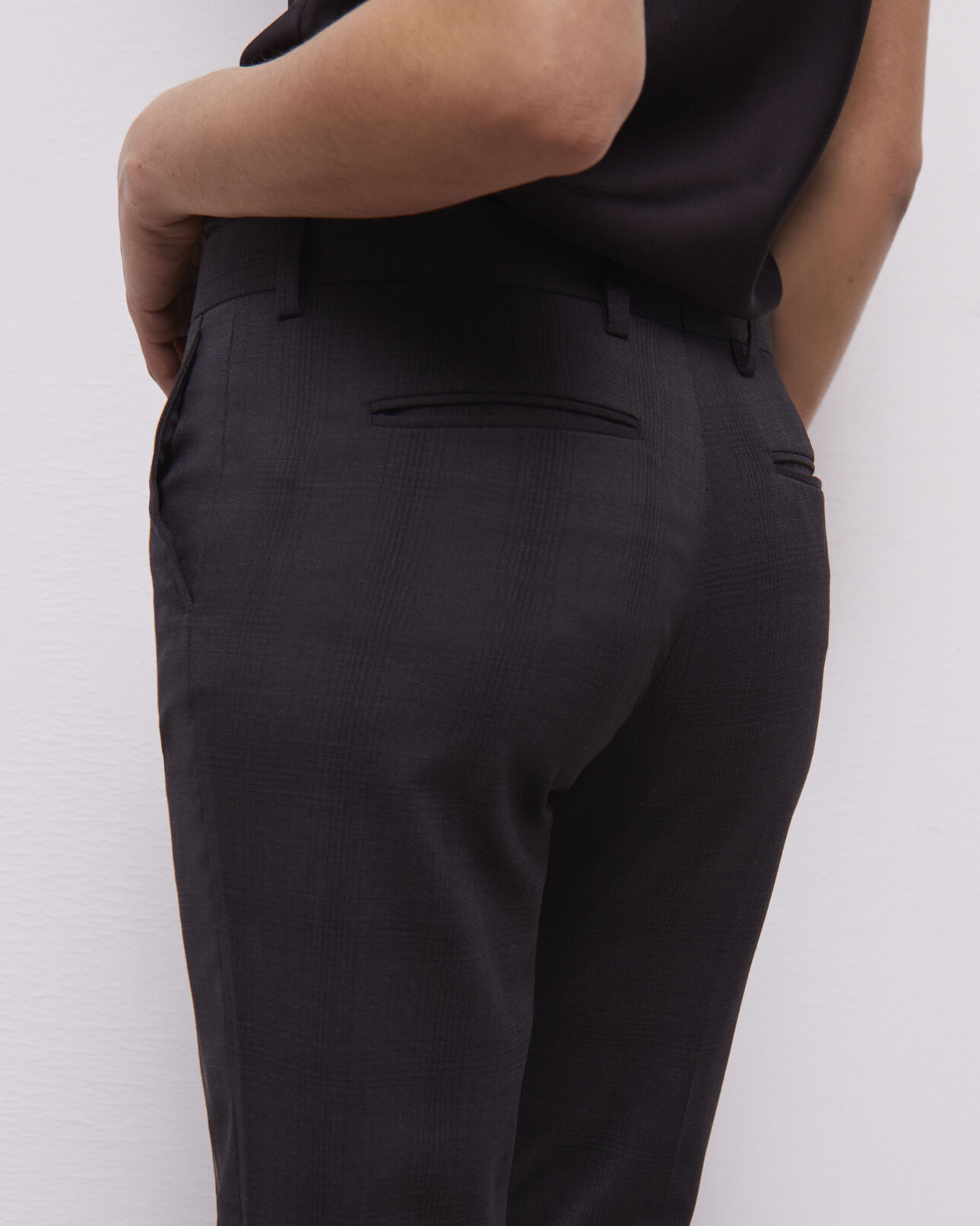 The Kooples FEMME BLACK pantalon de costume noir