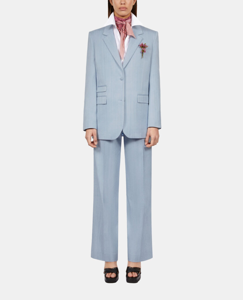 The Kooples WOMEN LAVENDER blue suit jacket