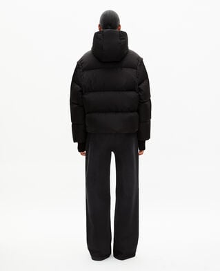 The Kooples F BLACK black down jacket with removable sleeves