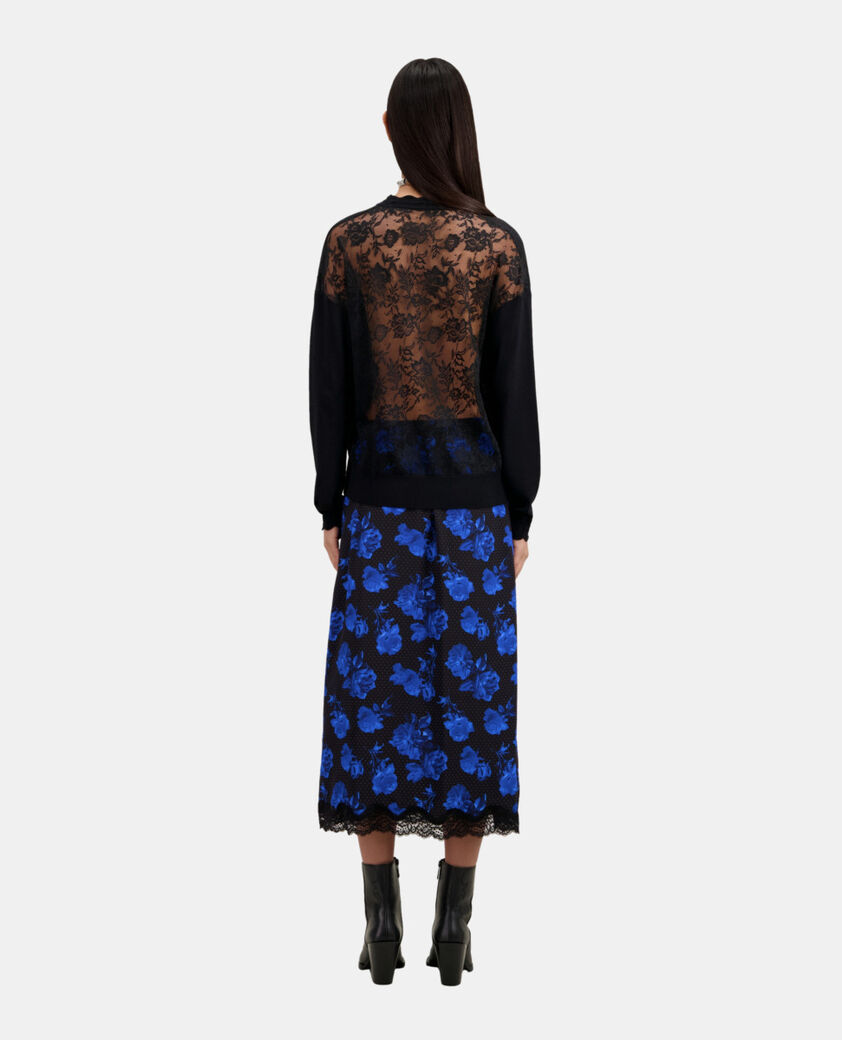 The Kooples WOMEN BLACK black sweater with lace back