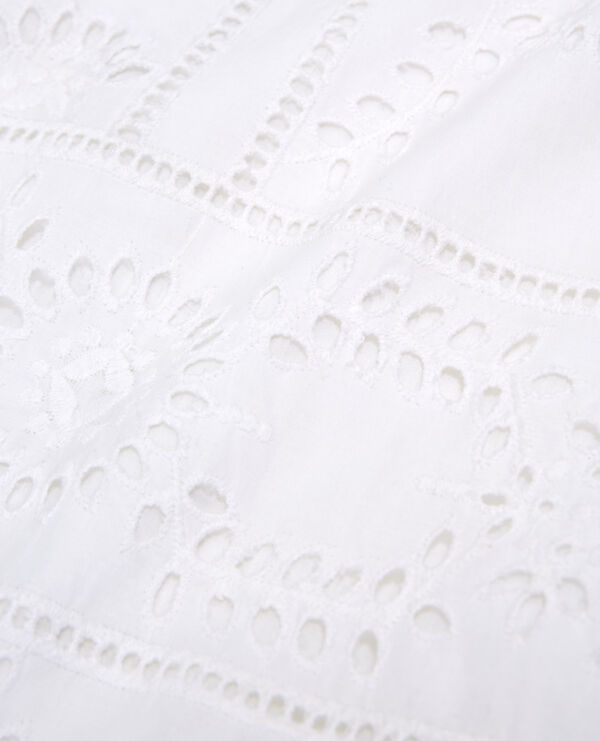The Kooples DAMEN WHITE kurzes weißes kleid mit stickerei