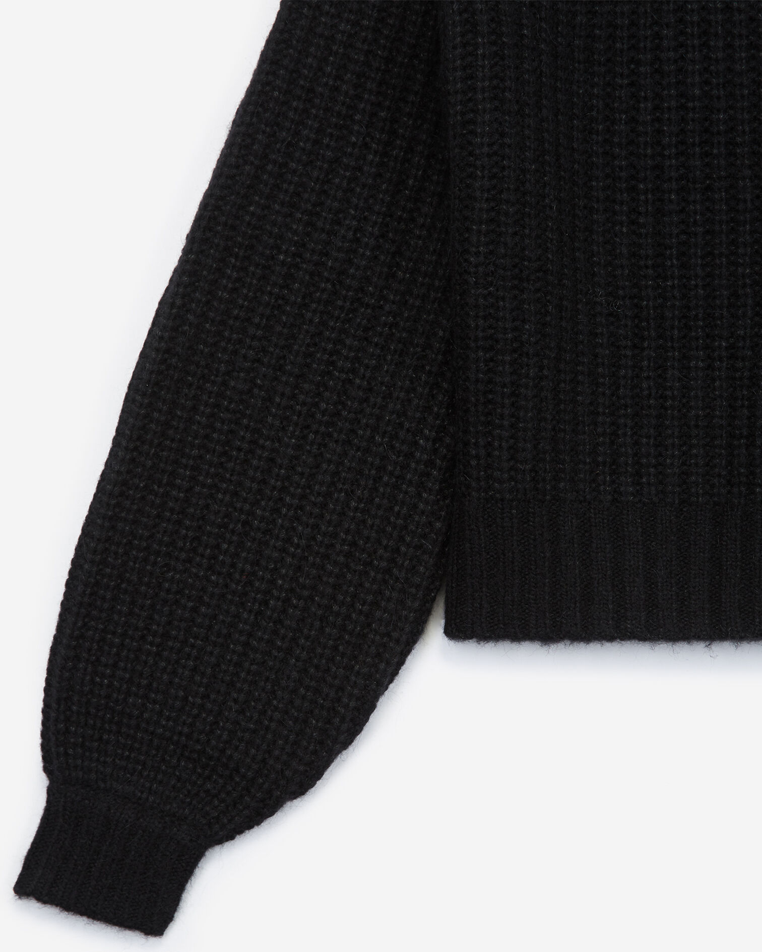Chunky-knit wool and cashmere sweater, BLACK, hi-res image number null