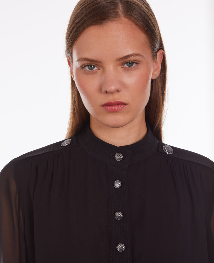 black top with bijou buttons