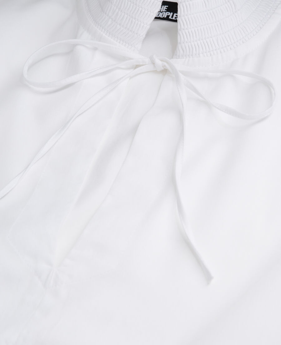 short white dress with broderie anglaise