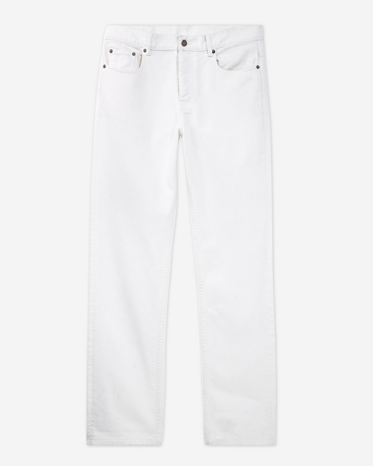 The Kooples HOMME ECRU jean brut blanc à cinq poches droit