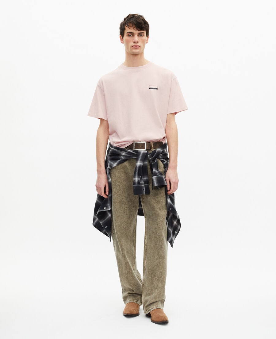 The Kooples MEN LILA pink screen print t-shirt