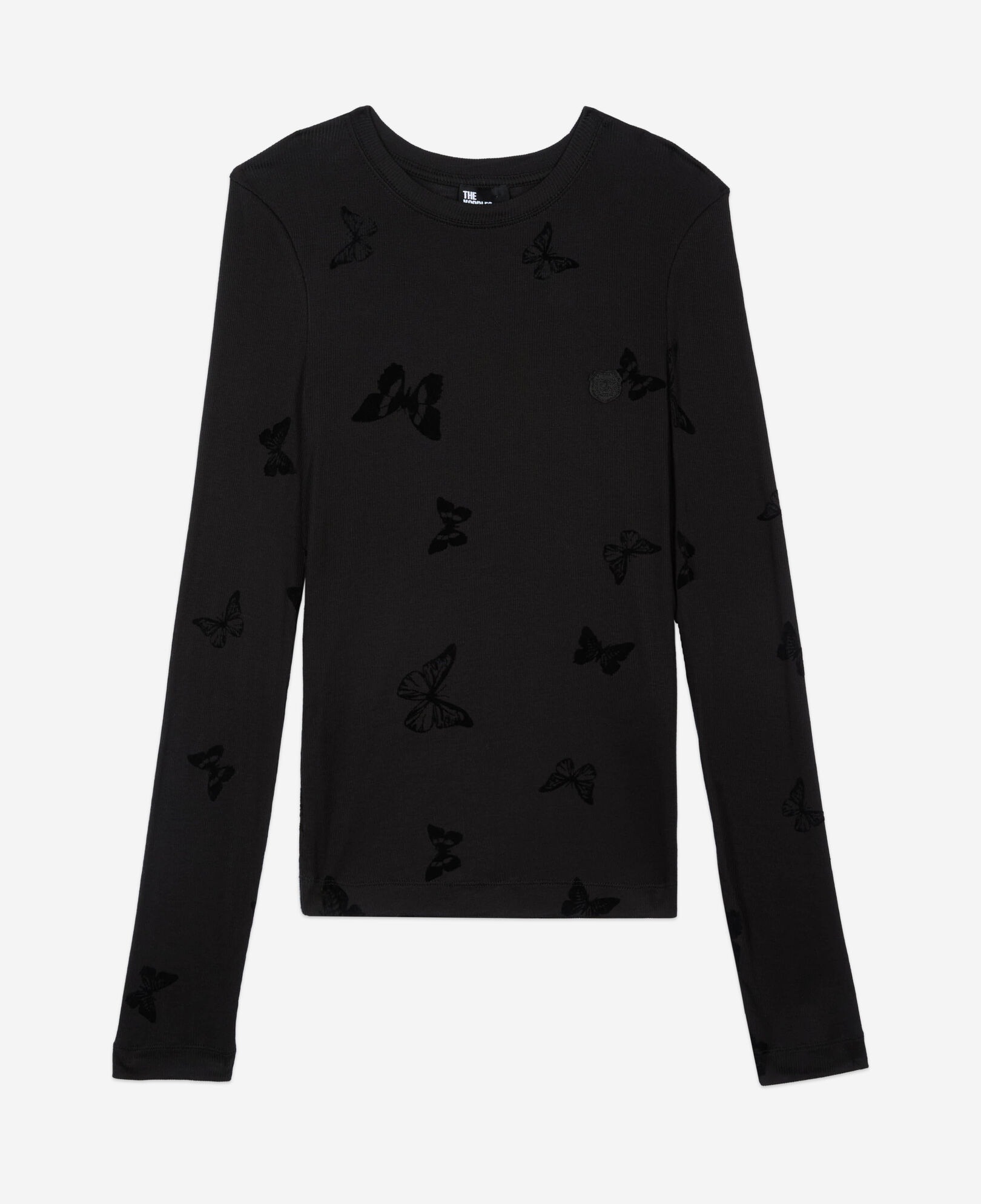 The Kooples WOMEN BLACK black long-sleeved t-shirt
