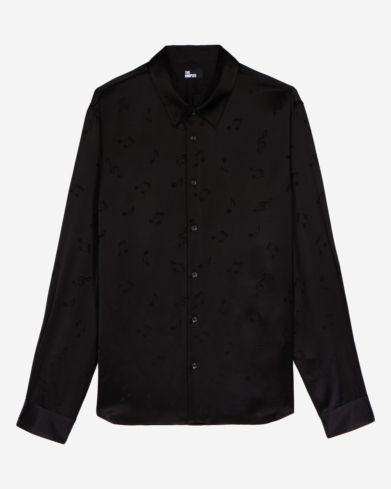 The Kooples HOMME BLACK chemise jacquard musique noire