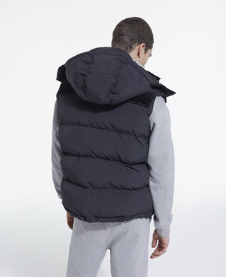 The Kooples HERREN BLACK ärmellose schwarze daunenjacke